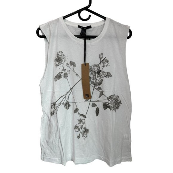 Ksubi Women's‎ Cotton Floral Star Muscle Tee Grunge Casual NWT XS - Picture 1 of 6